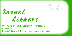 kornel lippert business card